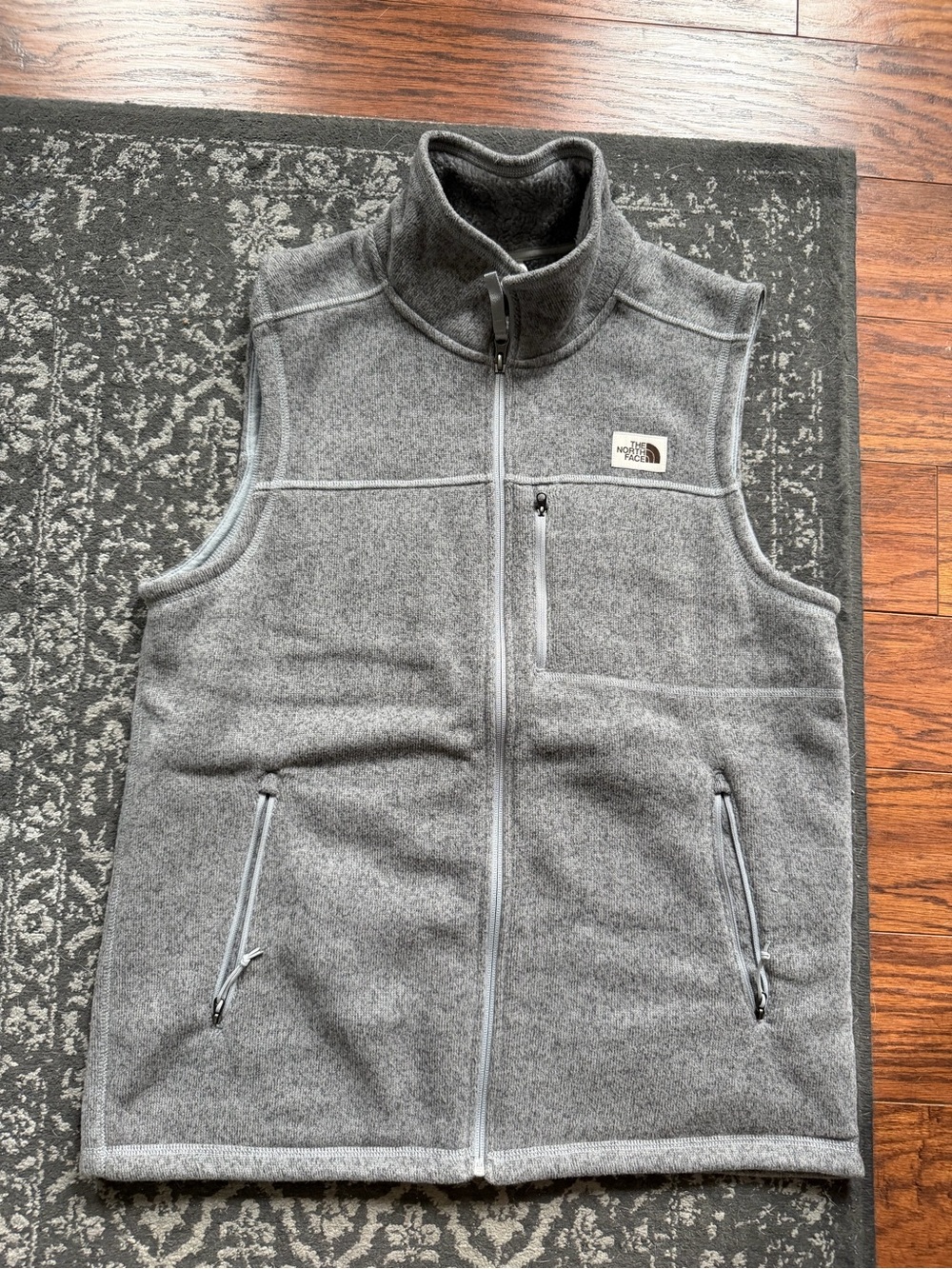 The North Face Men's Gray Full-Zip Fleece Vest